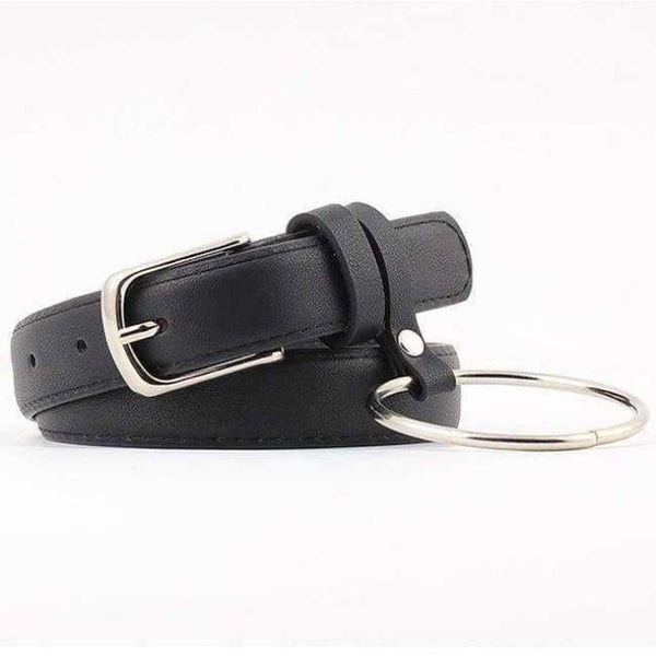 Planet Gates Black ring / 95cm Belts Women high quality Alloy buckle fashion students jeans  belts brown leather black strap belt women