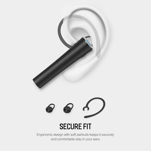 Planet Gates black ROCK Bluetooth 4.2 Wireless Earphone, Torch Series In-Ear with Microphone HiFi Bluetooth Earphone