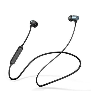 Planet Gates Black ROCK Bluetooth Earphone with Mic Half In-ear Bluetooth Headphone Wireless Neckband Magnetic Headset for iphone XS Xiaomi