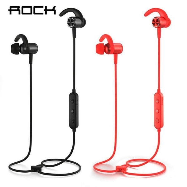 Planet Gates Black ROCK Bluetooth Earphone with Mic Half In-ear Bluetooth Headphone Wireless Neckband Magnetic Headset for iphone XS Xiaomi