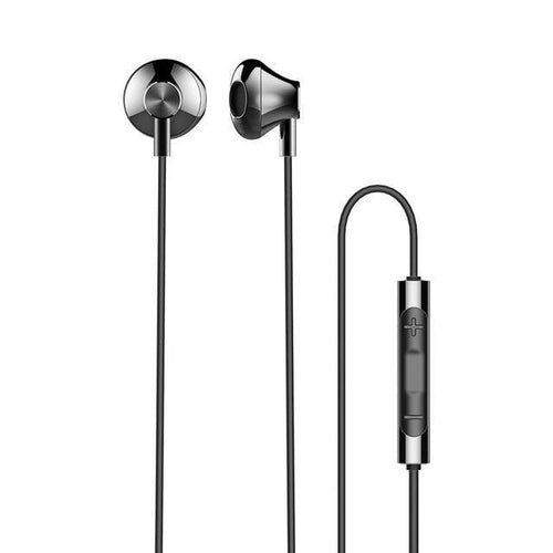 Planet Gates Black Rock In-Ear Earphone with Microphone for Xiaomi Huawei 3.5mm Metal Earphone Super Bass Headset with Mic Earbuds