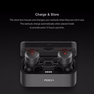 Planet Gates Black ROCK Mini Wireless Bluetooth Earphone EB10 TWS Stereo With Mic Universal Wireless Handsfree Earbuds for iphone X Samsung Xiaomi