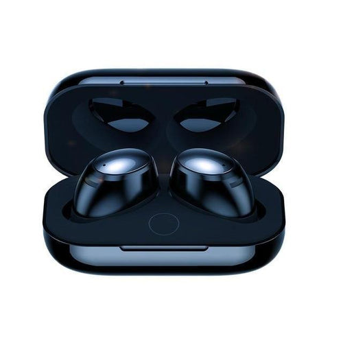 Planet Gates Black Rock New Mini TWS True Wireless Stereo Bluetooth Earphone with Mic Universal Wireless Handsfree Earbuds with Charger Battery Box