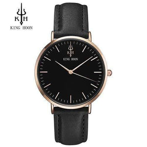 Planet Gates BLACK ROSE BLACK Women Watch Ladies Ultra Thin Stainless Steel Band Quartz Wristwatch Fashion Female Clock Relogio