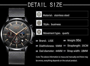 Planet Gates black rose gold Mens Watches Top Brand Luxury Casual Quartz Wristwatch Men Fashion Stainless Steel Waterproof Sport Chronograph+Box