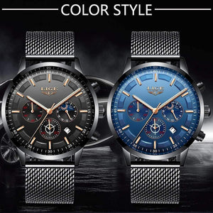 Planet Gates black rose gold Mens Watches Top Brand Luxury Casual Quartz Wristwatch Men Fashion Stainless Steel Waterproof Sport Chronograph+Box