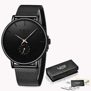 Planet Gates Black rose gold Sport Mens Watches Brand Luxury Waterproof Simple Watch Men Ultra Thin Dial Quartz Clock Relogio Masculino