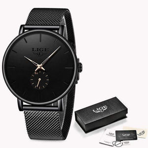 Planet Gates Black rose gold Womens Watches Top Brand Luxury Casual Fashion Watch Women Quartz Waterproof Clock Mesh belt Ladies Wristwatch Ladies Watch
