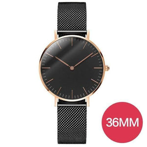 Planet Gates black rose Women Watches Ladies Clock 36mm Stainless Steel Female Quartz Wristwatches Relogio Feminino Zegarek Damski