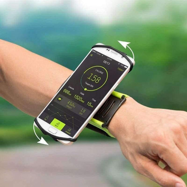 Planet Gates Black Rotatable Phone Arm Bag Running Waterproof Phone Bag Sport Wrist Bag Case Key Holder Pouch Armband for Samsung iPhone 8X