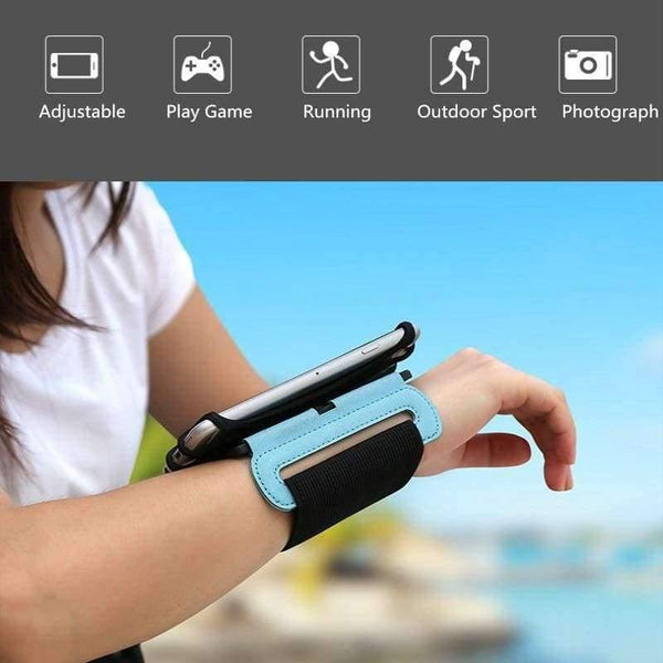 Planet Gates Black Rotatable Phone Arm Bag Running Waterproof Phone Bag Sport Wrist Bag Case Key Holder Pouch Armband for Samsung iPhone 8X