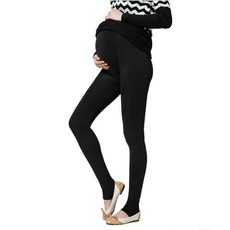 Planet Gates Black / Russian Federation Winter Maternity Plus Velvet Thickening  Leggings Pants Clothes For Pregnant Women Warm High Waist Suspender Pregnancy Trousers