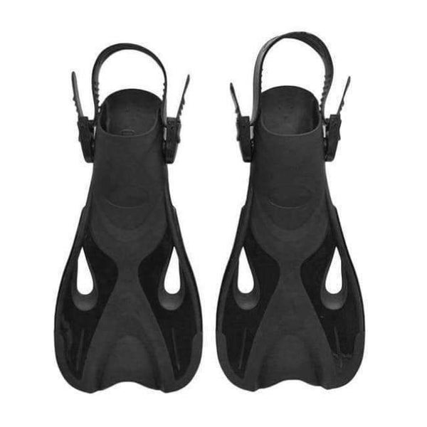 Planet Gates black / S Adjustable Children Kids Super-soft Snorkeling Swimming Fins Long Flippers Comfortable Diving Training Equipment New