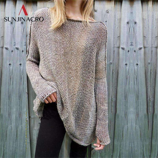 Planet Gates Black / S Autumn Winter Women's Casual Knitted Elegant Sweaters Plus Size Long-sleeved Simple Lady Pullover Thin Woman Top 2018