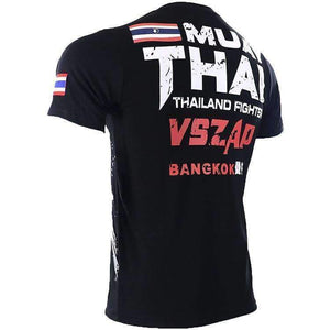 Planet Gates Black / S Bangkok Boxing MMA T Shirt Gym Tee Shirt Fighting Fighting Martial Arts Fitness Training Muay Thai T Shirt Men Homme