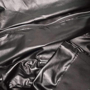 Planet Gates Black / S Casual PU Leather Jacket Women Classic Zipper Short Motorcycle Jackets Lady Autumn Soft Leather Basic Coat Black