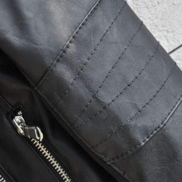 Planet Gates Black / S Casual PU Leather Jacket Women Classic Zipper Short Motorcycle Jackets Lady Autumn Soft Leather Basic Coat Black