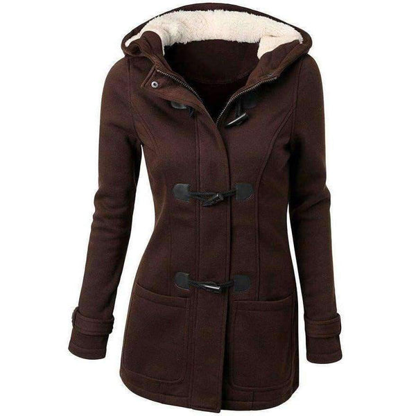 Planet Gates Black / S Causal Coat 2018 New Spring Autumn Women's Overcoat Female Hooded Coat Zipper Horn Button Outwear Jacket Casaco Feminino