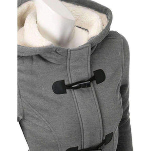 Planet Gates Black / S Causal Coat 2018 New Spring Autumn Women's Overcoat Female Hooded Coat Zipper Horn Button Outwear Jacket Casaco Feminino