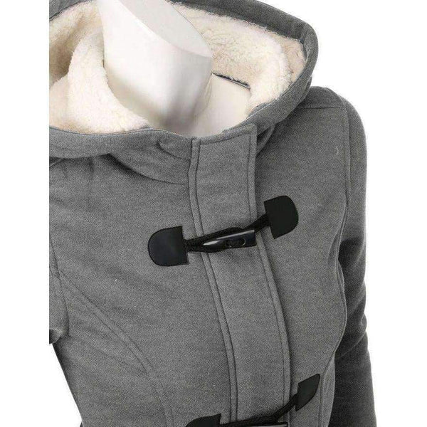 Planet Gates Black / S Causal Coat 2018 New Spring Autumn Women's Overcoat Female Hooded Coat Zipper Horn Button Outwear Jacket Casaco Feminino