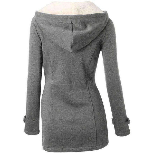 Planet Gates Black / S Causal Coat 2018 New Spring Autumn Women's Overcoat Female Hooded Coat Zipper Horn Button Outwear Jacket Casaco Feminino