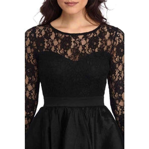 Planet Gates Black / S / China Black Long Sleeve Lace High Low Satin Dress Sexy Elegant Maxi Evening Party Dresses Social Event Red Carpet Vestidos