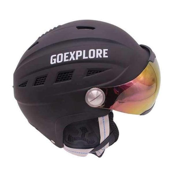 Planet Gates black / S / China Ski Helmet Men Women Half-covered Integrally ABS Outdoor Sport helmet with Visor Snow Gear Snowboard Skateboard Helmet