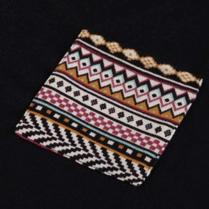 Planet Gates Black / S / China Spring Women's Patchwork Casual Loose T-shirts Autumn Ladies Long Sleeve Crewneck Pocket Tee Tops #YL