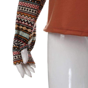 Planet Gates Black / S / China Spring Women's Patchwork Casual Loose T-shirts Autumn Ladies Long Sleeve Crewneck Pocket Tee Tops #YL