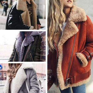 Planet Gates Black / S / China Winter Jackets Women Loose Flocking Warm Thick Coat Women Casual Suede Woman Parkas Velvet Cotton Outerwears WWJ930