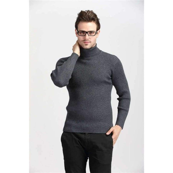 Planet Gates Black / S COODRONY Winter Thick Warm Cashmere Sweater Men Turtleneck Mens Sweaters Slim Fit Pullover Men Classic Wool Knitwear Pull Homme