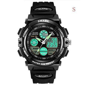Planet Gates Black S Digital Watch Kids Boy SMAEL Children Watch for Boys and Girls Gift Sport Watch Waterproof 0508 Kid Watches Digital Children