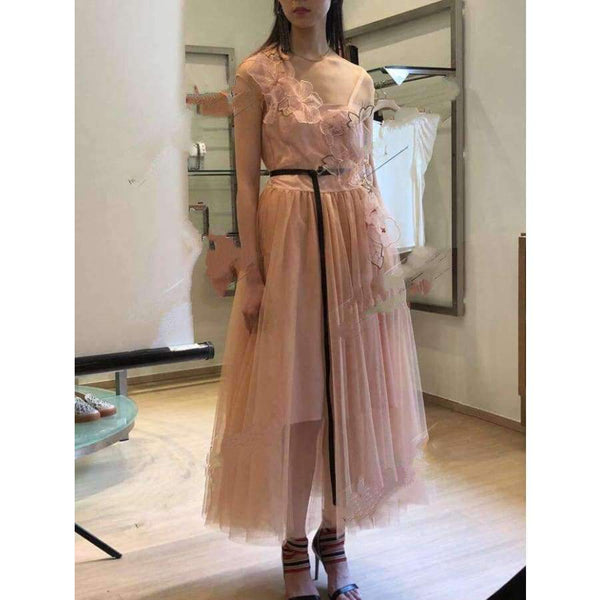 Planet Gates Black / S Embroidery women sexy elegant mesh long party dress 2018 new fashion high quality lady maxi long event dress