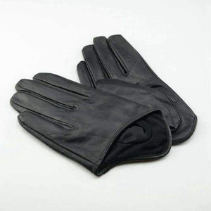 Planet Gates black / S Fashion New Genuine Leather Adult Women Gloves Wrist Solid Rivet Style Goatskin Glove Short Black Driving Hot Sale Free Shipping
