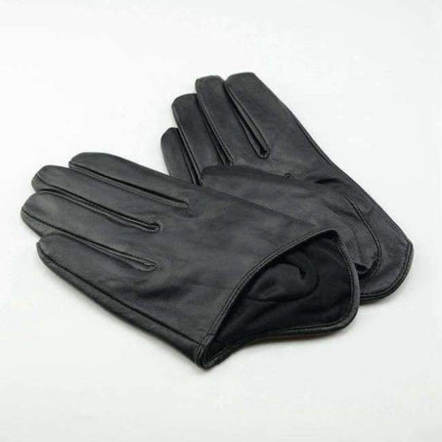 Planet Gates black / S Fashion New Genuine Leather Adult Women Gloves Wrist Solid Rivet Style Goatskin Glove Short Black Driving Hot Sale Free Shipping