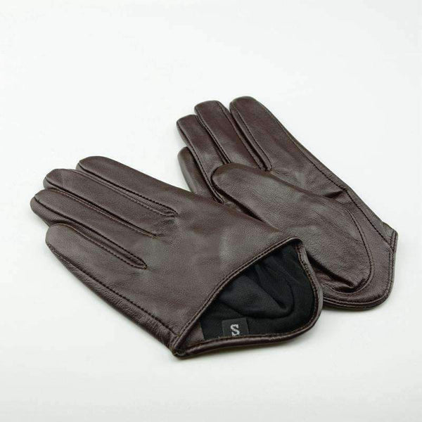 Planet Gates black / S Fashion New Genuine Leather Adult Women Gloves Wrist Solid Rivet Style Goatskin Glove Short Black Driving Hot Sale Free Shipping