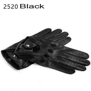Planet Gates Black / S Genuine Leather Men Gloves Male Spring Autumn Thin Style Locomotive Driving Sheepskin Gloves Breathable Unlined 2520