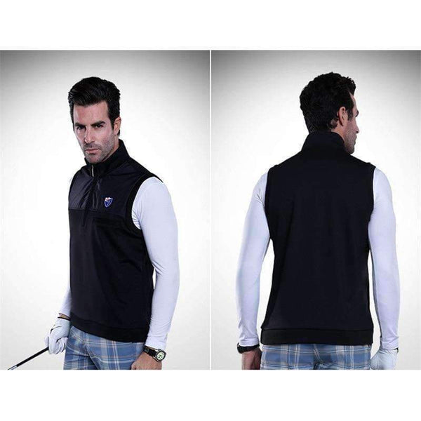 Planet Gates Black / S Golf Jackets Windproof Vest Breathable Male Waistcoat  Keep Warm Anti-Plilling Outdoor Sportwear For Men