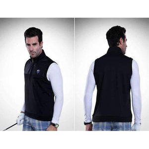 Planet Gates black / S Golf Vest Jacket For Man Windproof Thicken Sports Waistcoat Velvet Sports Wear Vest Waterproof Golf  Sleeveless Jackets Male