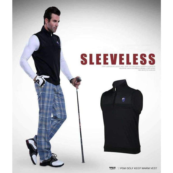 Planet Gates black / S Golf Vest Jacket For Man Windproof Thicken Sports Waistcoat Velvet Sports Wear Vest Waterproof Golf  Sleeveless Jackets Male