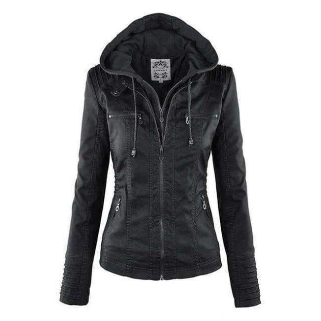 Planet Gates black / S Gothic faux leather Jacket Women hoodies Winter Autumn Motorcycle Jacket Black Outerwear faux leather PU Jacket 2018 Coat HOT