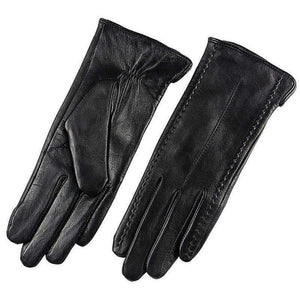 Planet Gates black / S High Quality Elegant Women Genuine Lambskin Leather Gloves Autumn And Winter Thermal Hot Trendy Female Glove L085