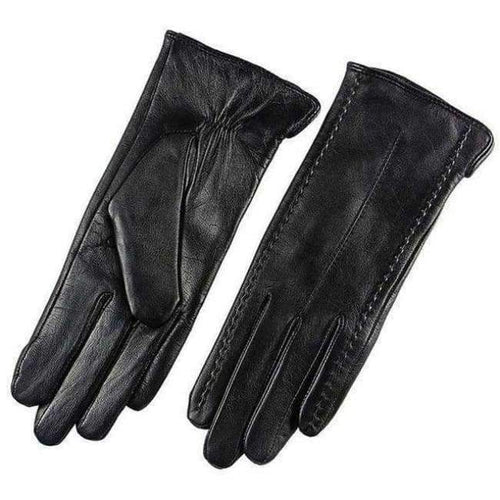 Planet Gates black / S High Quality Elegant Women Genuine Lambskin Leather Gloves Autumn And Winter Thermal Hot Trendy Female Glove L085
