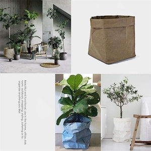 Planet Gates Black / S Kraft Paper Storage Bags of Fruit and Vegetable Garlic Onion Plant Flower Pot Bag Basket Home Garden Storage Organization New