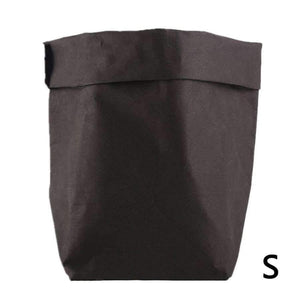 Planet Gates Black / S Kraft Paper Storage Bags of Fruit and Vegetable Garlic Onion Plant Flower Pot Bag Basket Home Garden Storage Organization New