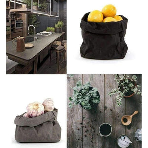 Planet Gates Black / S Kraft Paper Storage Bags of Fruit and Vegetable Garlic Onion Plant Flower Pot Bag Basket Home Garden Storage Organization New