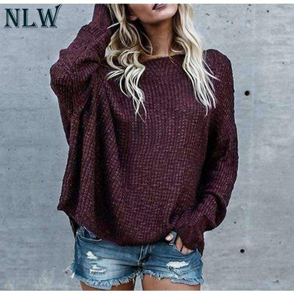 Planet Gates Black / S Large Size Off Shoulder Sweater Pullover Women Casual Harajuku Sweater Sexy Streetwear Autumn Jumpers Plus Size XXXL