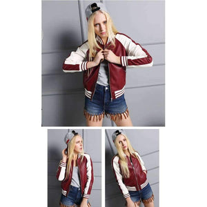 Planet Gates Black / S Leather Jacket Women 2016 Red Black Leather Short Coat Female Faux Sheepskin Biker Jackets Jaquetas De Couro Femininas