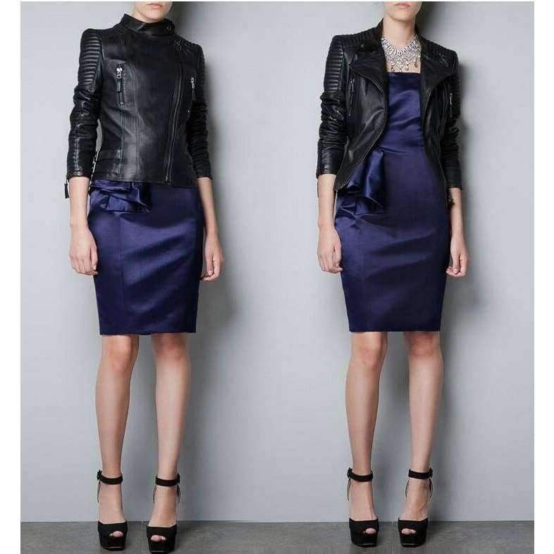 Planet Gates Black / S Leather Jacket Women Jackets Coat Slim Biker Motorcycle Soft Zipper girl Leather Jaquetas De Couro feminina women's clothing