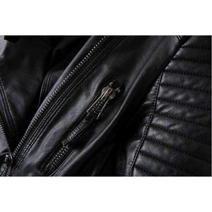 Planet Gates Black / S Leather Jacket Women Jackets Coat Slim Biker Motorcycle Soft Zipper girl Leather Jaquetas De Couro feminina women's clothing